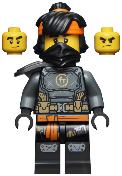 Минифигурка Lego Ninjago Cole - The Island, Mask and Hair with Bandana njo678 U